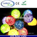 400colors available 12pcs Cotton Ball holiday outdoor Indoor window decorative solar lights